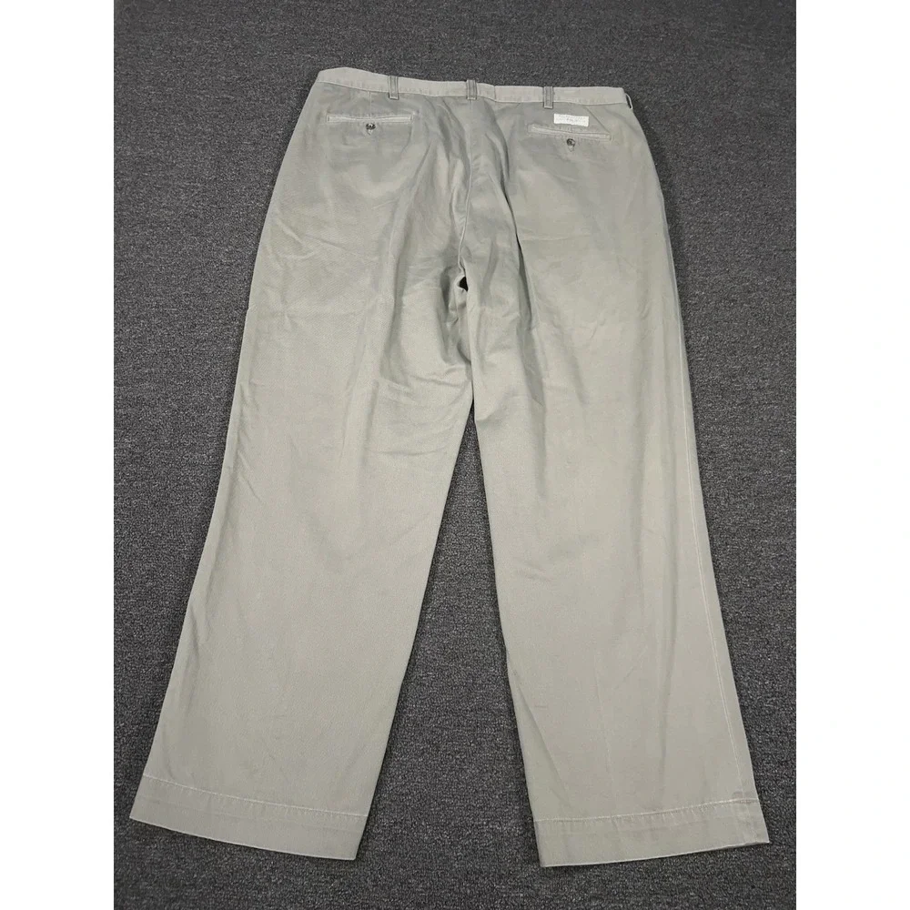 VTG‎ Polo Ralph Lauren Andrew Pants Men's 40x30 Gray Double Pleated Pony Preppy